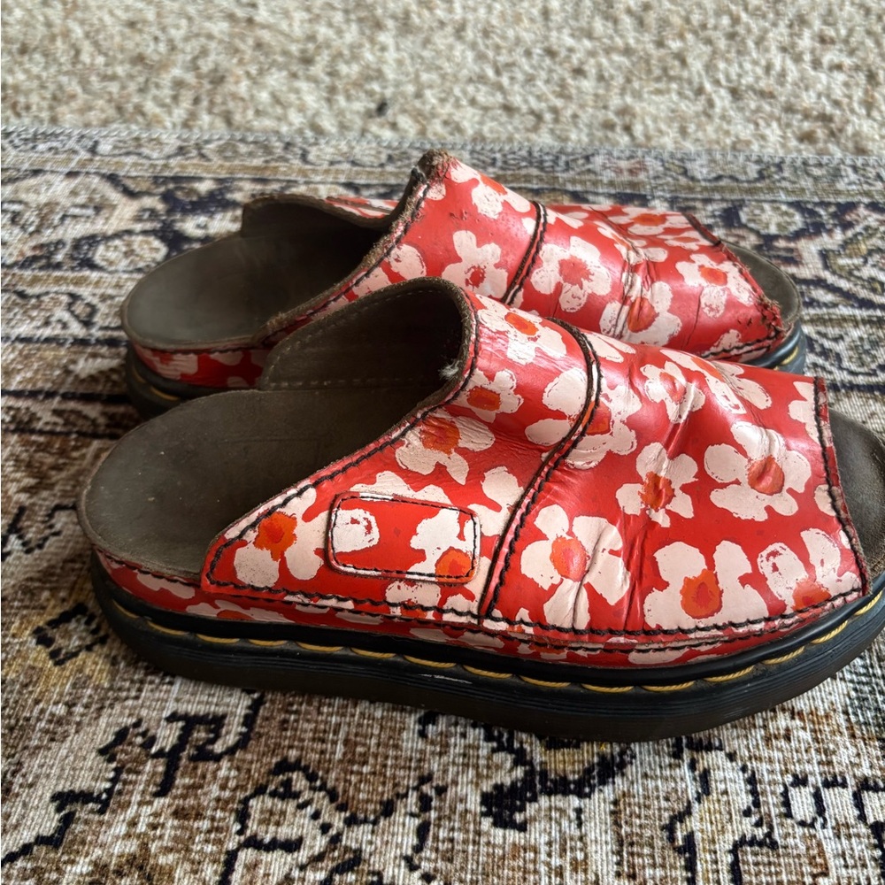 Vintage Dr. Martens Flower Platform Sandals